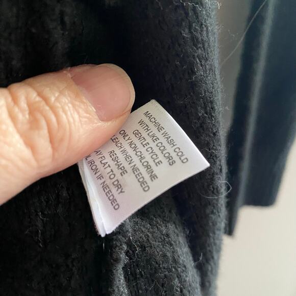 Knit Sweater Cardigan Peyton Primrose Colorblock White Black Gray Women’s Large - Picture 6 of 6